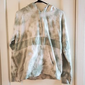 Zumiez green tie dye pull over sweatshirt